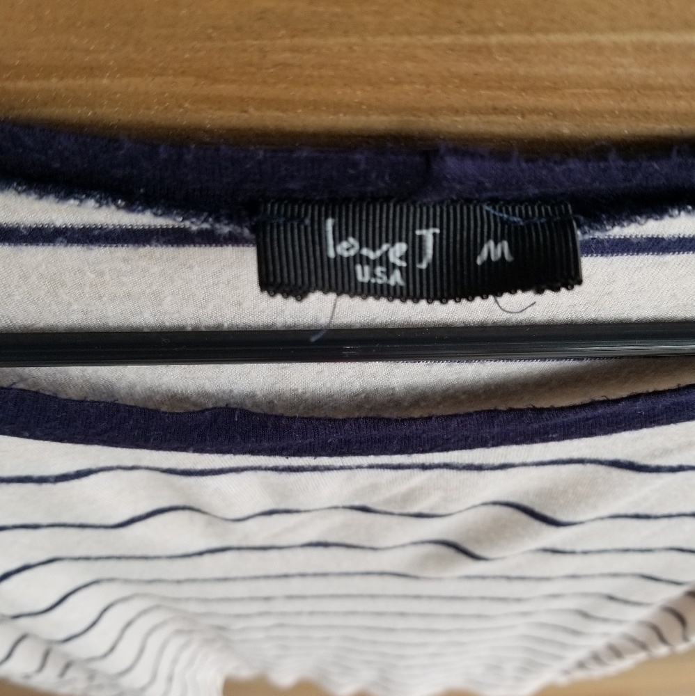 Classic striped casual love J tee - Picture 6 of 6